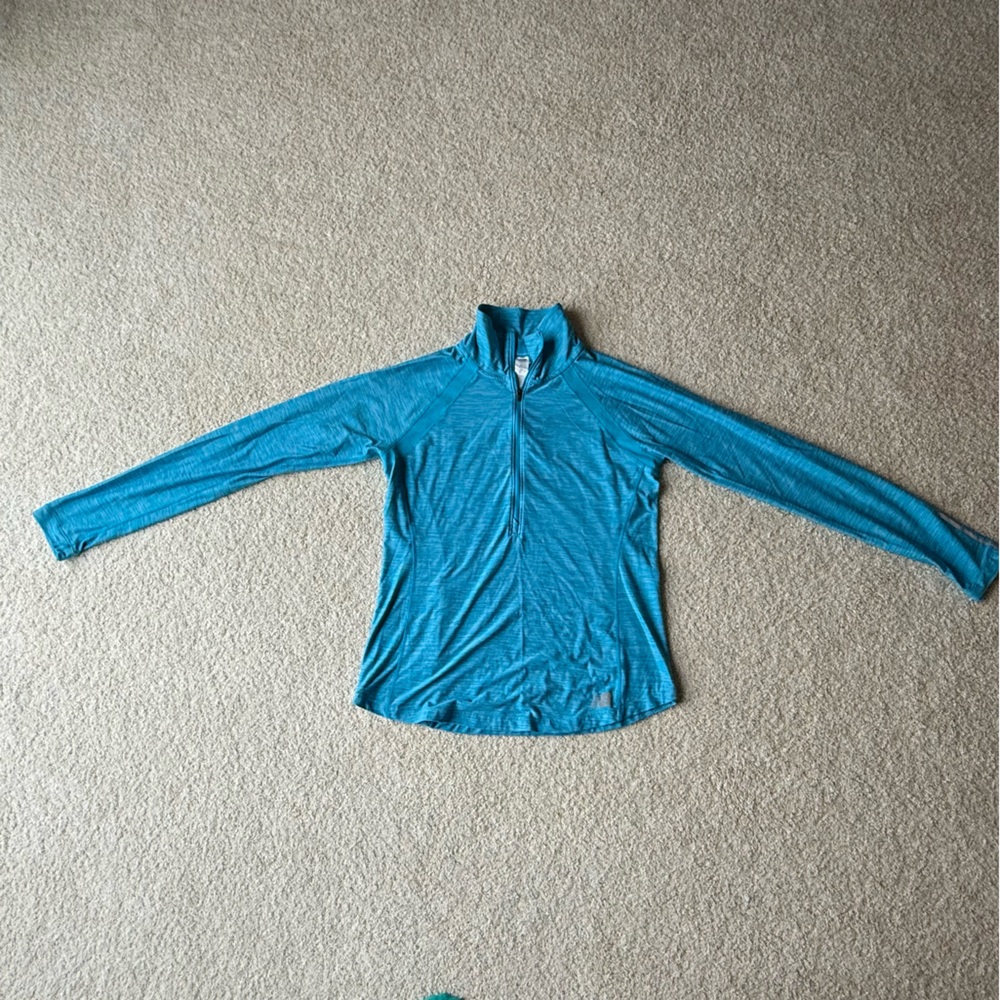 New Balance Blue Quarter-Zip Long-Sleeve Pullover